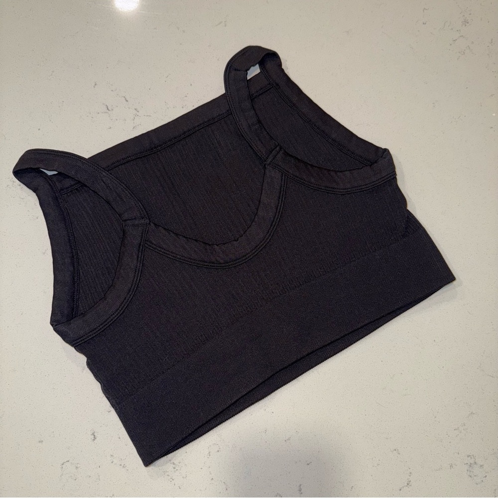 Aerie Ribbed Seamless High Neck Sports Bra - Picture 7 of 7